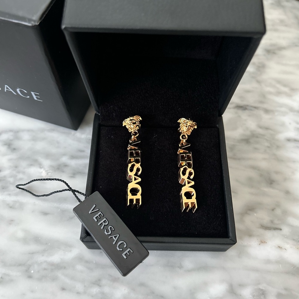 Versace Gold Earrings Authentic